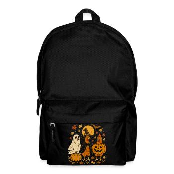 Halloween chickens with pumpkins and hats - Backpack - black - Front