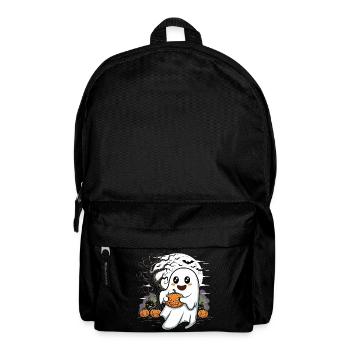 Niedlicher Geist mit Kürbislaterne - Rucksack - Schwarz - Vorne