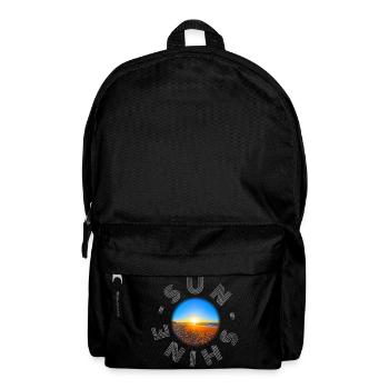 Sonnenuntergang am Strand Illustration - Rucksack - Schwarz - Vorne