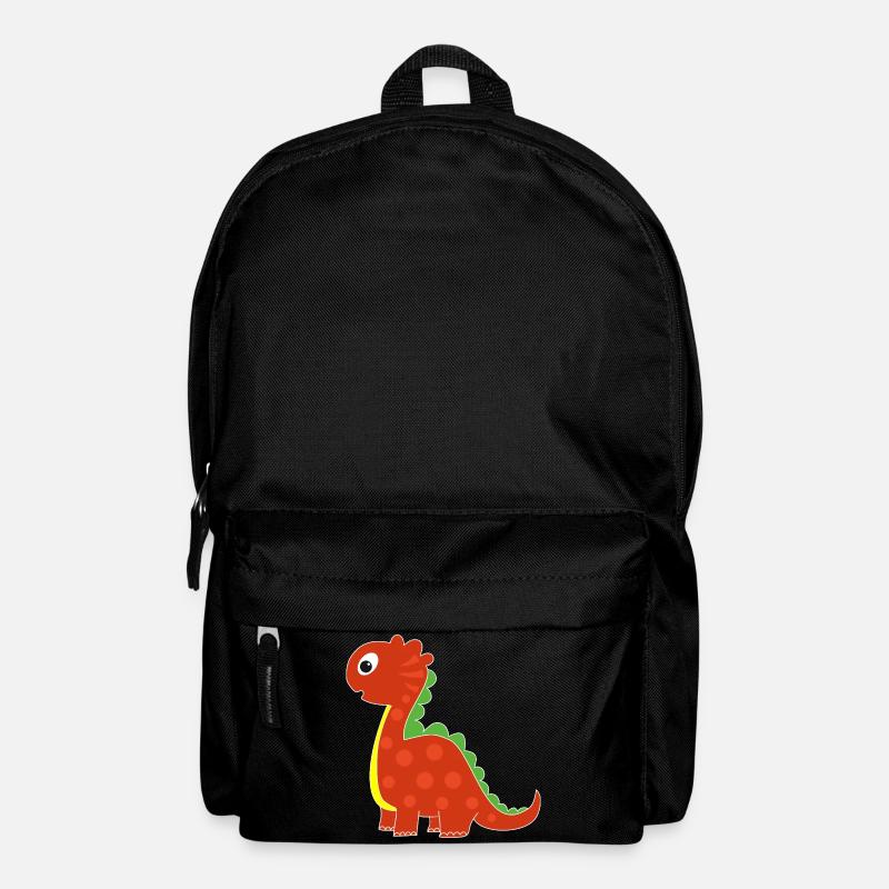 Lustiger Dino mit Punkten - Rucksack - Schwarz