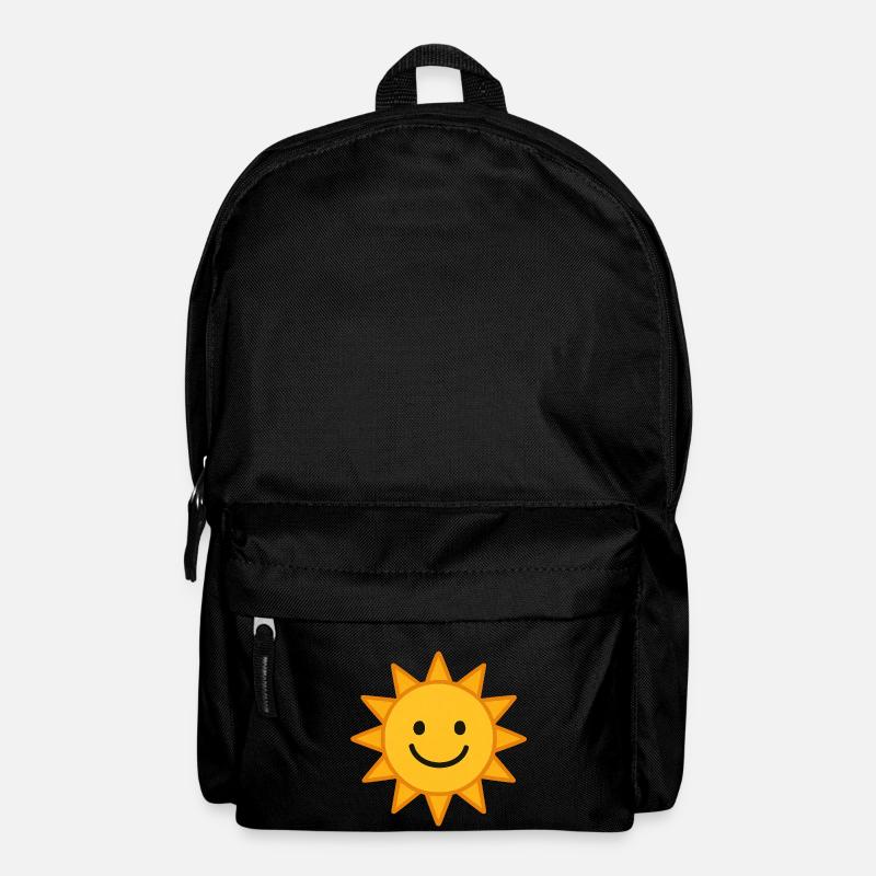 Smiling Sun Illustration - Backpack - black