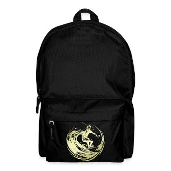 Surfer Silhouette Surfing - Backpack - black - Front