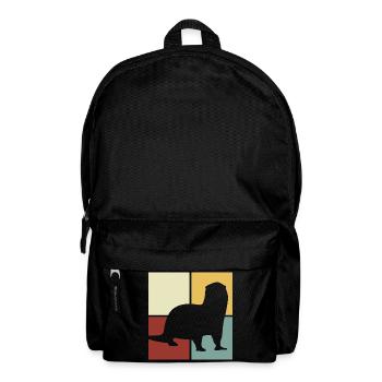 Seeotter Cartoon Tierliebhaber Vintage - Rucksack - Schwarz - Vorne