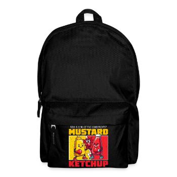 Mustard vs Ketchup Colorful Combat - Backpack - black - Front