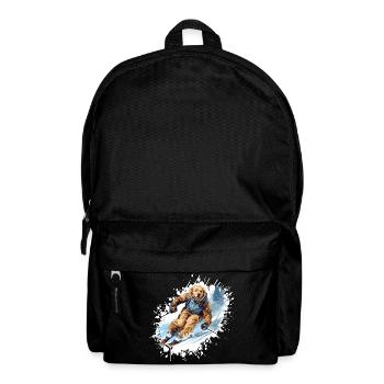 Golden Retriever Dog Ski Skiing - Backpack - black - Front