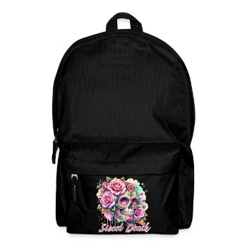 Flowers Skull Beauty Bloom - Backpack - black - Front