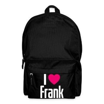 I Love Frank Pink Heart I Love Frank - Backpack - black - Front