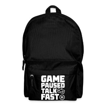 Le jeu a mis en pause Parler vite - Sac à dos - noir - Devant