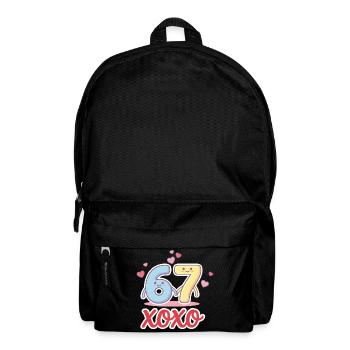 6 7 Sechs Sieben Valentinstag Meme Herz Niedlich  - Rucksack - Schwarz - Vorne