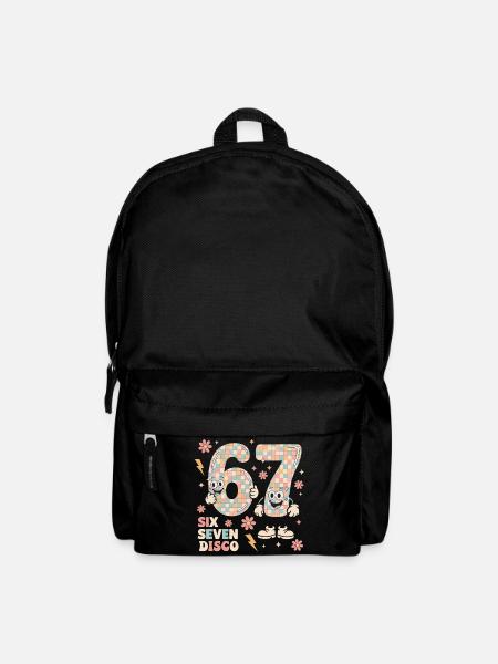 Drôle de boule disco Retro Party Cadeau Six Seven - Sac à dos - noir