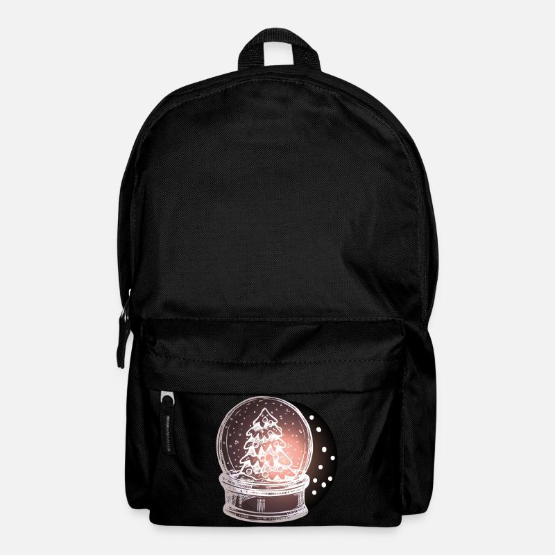 Schneekugel Weihnachtsbaum - Rucksack - Schwarz