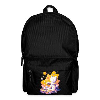 Katzen-Kosmos Neon-Palette - Rucksack - Schwarz - Vorne