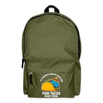 Mon type de tacos préféré est celui du fish tacos - Sac à dos - vert olive - Devant