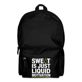 Sweat Is Just Liquid Motivation – Gym Saying - Backpack - black - Front