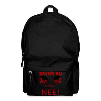 Bevor du fragst - Nee - Rucksack - Schwarz - Vorne