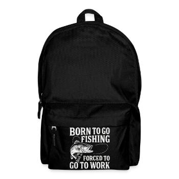 Né pour aller pêcher, forcé de travailler Pêcheur - Sac à dos - noir - Devant