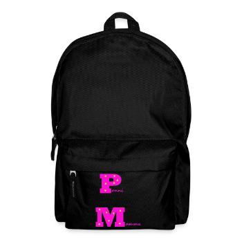 Pony-Mama rosa mit Sternen - Rucksack - Schwarz - Vorne