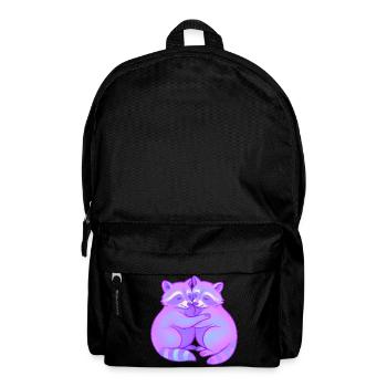 Neon Cuddly Raccoons Duo - Backpack - black - Front