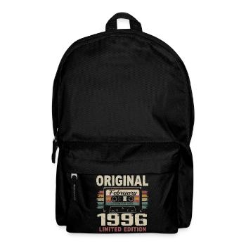 February 1996, February 1996 Birthday Gift - Backpack - black - Front