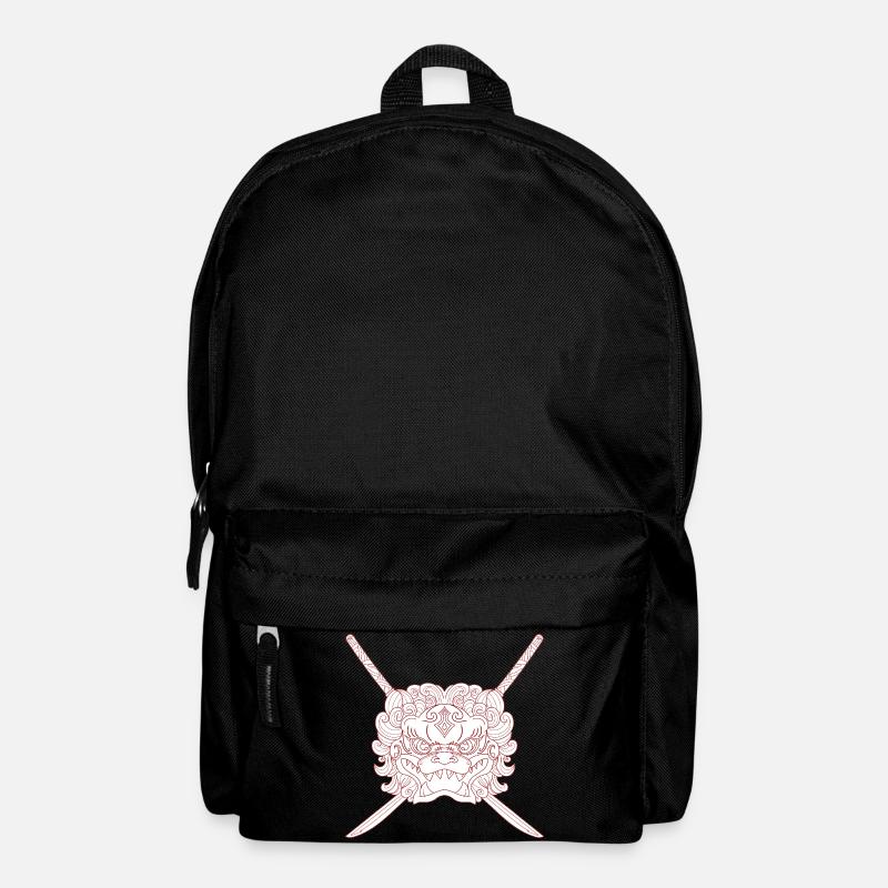Japanese Lion and Katanas Crusaders - Backpack - black