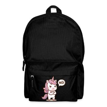 Süßes Einhorn Nö Lustiger Spruch - Rucksack - Schwarz - Vorne