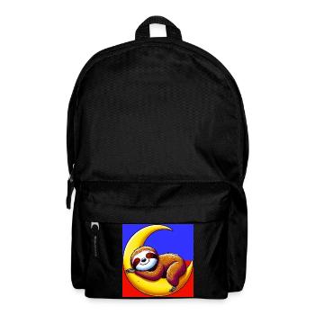 Sloth sleeps on the Moon - Backpack - black - Front