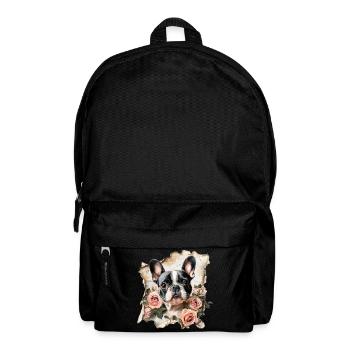 French Bulldog - Backpack - black - Front