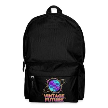 Retro-Futurist Vintage Future Pixel Planet - Backpack - black - Front