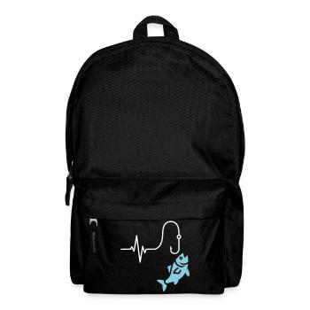 Heartbeat Fishing Fish Vector - Backpack - black - Front