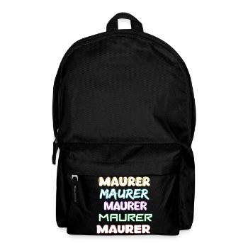 Beruf Maurer - Rucksack - Schwarz - Vorne