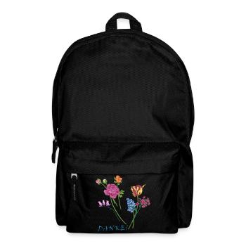 Danke mit einem Blumenstrauß  - Rucksack - Schwarz - Vorne