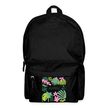 Motif de feuilles tropicales de la jungle Conception de la nature - Sac à dos - noir - Devant