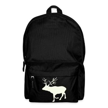 Cerf, chevreuil, cerf - Sac à dos - noir - Devant