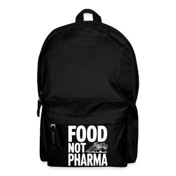 Food Not Pharma - Rucksack - Schwarz - Vorne