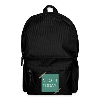 NOT TODAY! Leoparden Akzent - Rucksack - Schwarz - Vorne