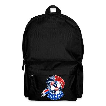 USA Soccer Fan 2026, Stars and Stripes Soccer Ball - Rucksack - Schwarz - Vorne