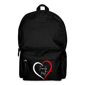 Family First – Heart - Backpack - black - Front