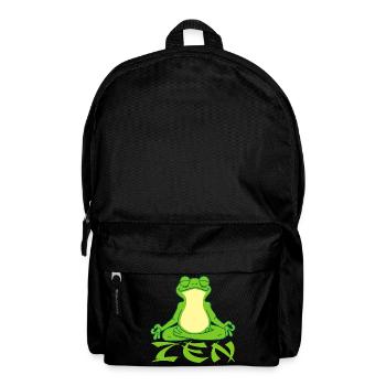 Zen Frog Doing Yoga - Backpack - black - Front