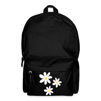 White flowers in timeless elegance - Backpack - black - Front