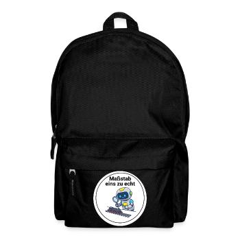 Modellbahn Roboter Eisenbahn Spur N H0 T-Shirt - Rucksack - Schwarz - Vorne