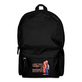 Vorbei Senioren brauchen Pfleger - Rucksack - Schwarz - Vorne