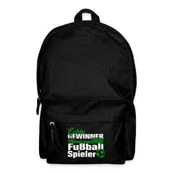 Fußballspieler Fußballer Fußball Spruch - Rucksack - Schwarz - Vorne