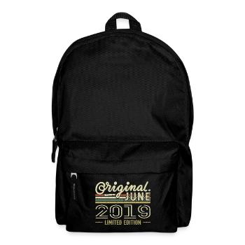 Juin 2019 Anniversaire Juin 2019 - Né en Juin 2019 - Sac à dos - noir - Devant