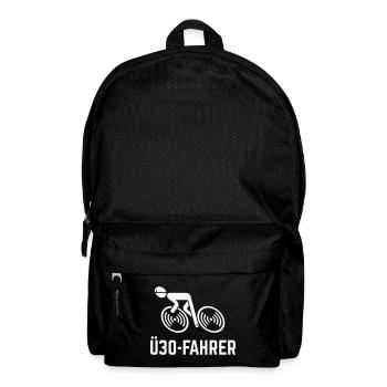 Ü30-Fahrer (Rennradfahrer / Rennrad / Fahrrad / W) - Rucksack - Schwarz - Vorne