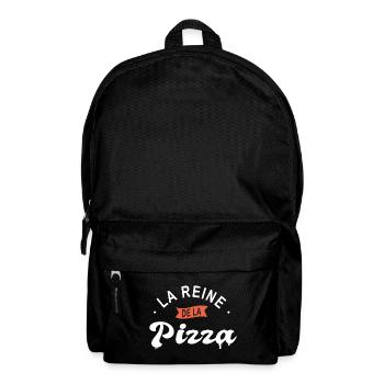 reine de la pizza Cadeau femme humour pizzaiollo - Sac à dos - noir - Devant