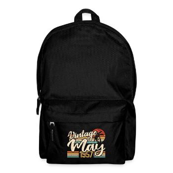 Jahrgang Geburtstag Mai 1957 Geboren im Mai 1957 - Rucksack - Schwarz - Vorne