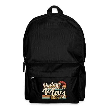 Anniversaire Vintage Mai 1955 Né(e) en Mai 1955 - Sac à dos - noir - Devant