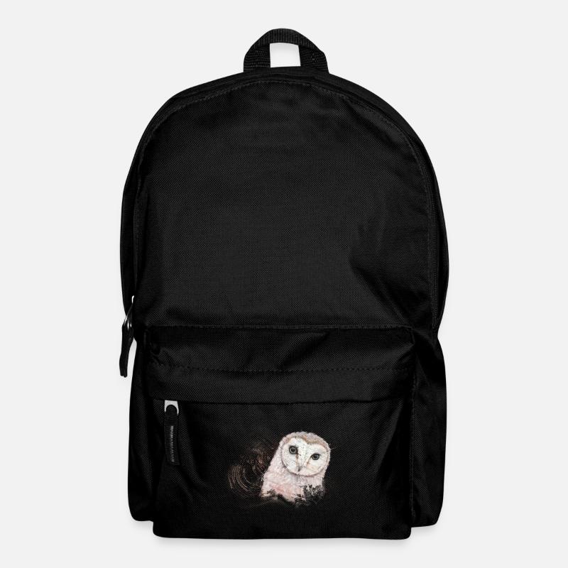 Eule auf Holz - Rucksack - Schwarz