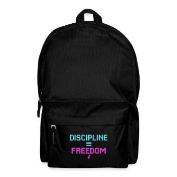 Disziplin Gleich Freiheit Pixelkunst - Rucksack - Schwarz - Vorne