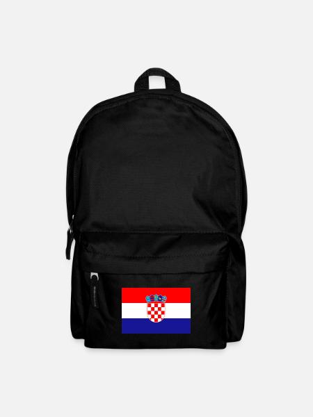 Kroatien kroatisch Flagge Fahne - Rucksack - Schwarz